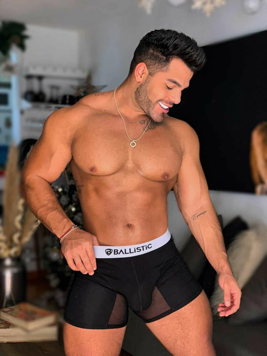 Ballistic Black Mesh Boxer Brief