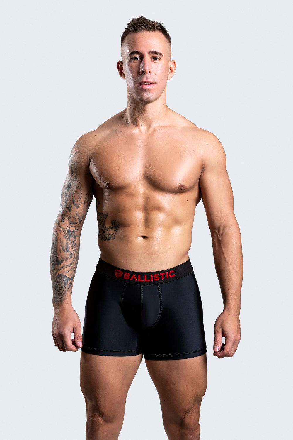 Ballistic Best Men's Underwear - Durable Nylon Lycra Black Boxer