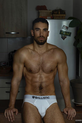 Ballistic White Viscose Brief - BALLISTIC MENSWEAR